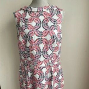 Boden Martha High Neck Patterned Dress Sz14 NWOT